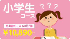 小学生コース 月４回コース 60分/回　￥10,890～