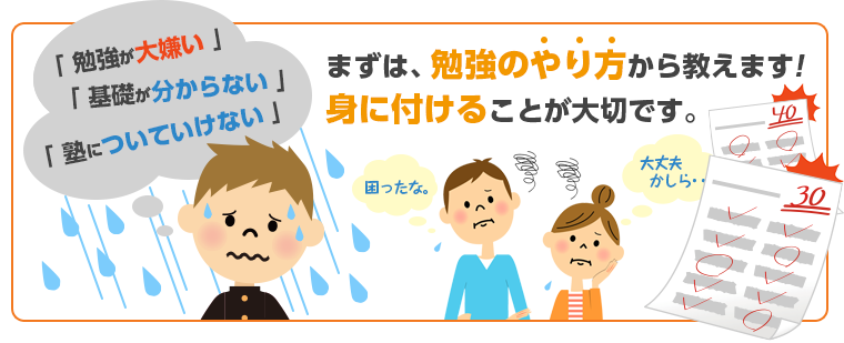 まずは、勉強のやり方から教えます!身に付けることが大切です。